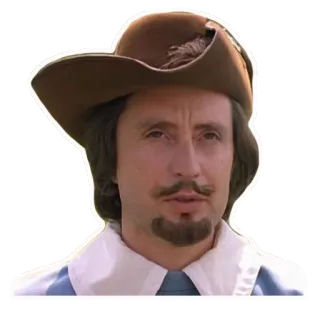 😦 D'Artagnan The Three Musketeers histórico, personagem, chapéu, bigode telegram sticker