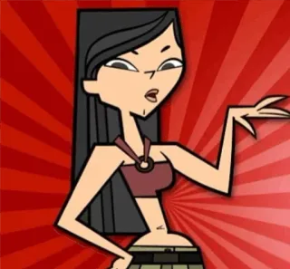 😘 Heather Total Drama мультфильм, персонаж, аниме, телевидение, анимация telegram sticker