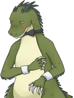 ☺️ lagarto, antro, furry, reptil, dibujos animados whatsapp sticker