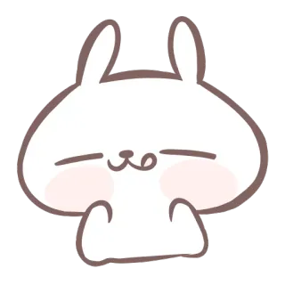 😋 coelho, fofo, animal, desenho animado, adesivo, sticker telegram sticker