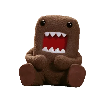 💬 Domo 도모, 도모군, 마스코트, 괴물, 갈색 telegram sticker