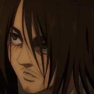 🖤 Eren Yeager Attack on Titan アニメ, マンガ, エレン, エレン・イェーガー, 進撃の巨人, 進撃の巨人 telegram sticker