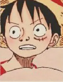 😐 Monkey D. Luffy One Piece Аниме, Ван Пис, Луффи, Манга, Мультфильм telegram sticker