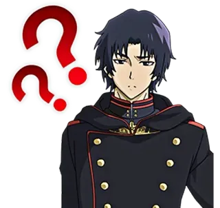 ❓ anime, punti interrogativi, cartoni animati, manga telegram sticker
