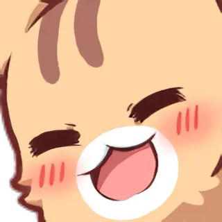 💩 Мультфильм, Милый, Животное, Счастливый, Улыбающийся telegram sticker