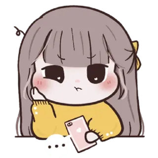 🍓 hoạt hình, cô gái, anime, nhãn dán, dễ thương whatsapp sticker