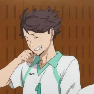 😆 Oikawa Tooru Haikyuu!! Anime, Haikyuu, Oikawa, Voleibol, Sorrindo, Personagem telegram sticker
