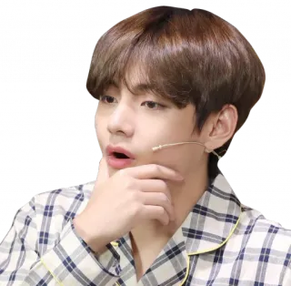 😱 V K-pop, BTS, Korean singer, music, celebrity, V, Kim Taehyung telegram sticker