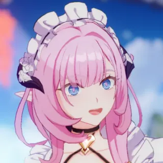 💖 Elysia Honkai Impact 3rd アニメ, ゲーム, ピンク髪, メイド, エルフ耳 telegram sticker