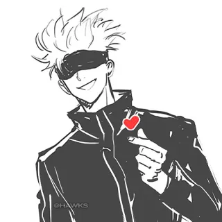 🌐 Satoru Gojo Jujutsu Kaisen @HAWKS Anime, Manga, Coeur, Gojo, Satoru Gojo, Jujutsu Kaisen, Fanart telegram sticker