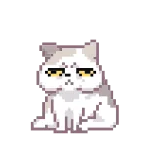 😖 mèo, tức giận, pixel art, cáu kỉnh, mèo telegram sticker