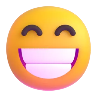 😁 อิโมจิ, มีความสุข, ยิ้ม telegram sticker