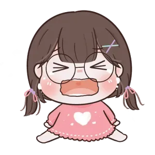 🧚‍♀ Dibujos animados, Chica, Llorando, Anime, Expresión, Pegatina telegram sticker