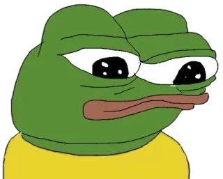 😢 Pepe the Frog pepe, 青蛙, 表情包, 互联网, 难过 whatsapp sticker