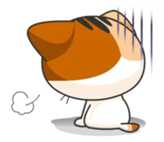 👤 chat, anime, fatigué, épuisé, stressé, calico whatsapp sticker