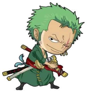 😏 Roronoa Zoro One Piece roronoa zoro, one piece, anime, manga, pirata, spadaccino telegram sticker