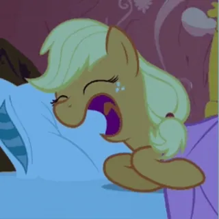 😴 Applejack My Little Pony my little pony, zeichentrick, pferd, applejack, mlp telegram sticker