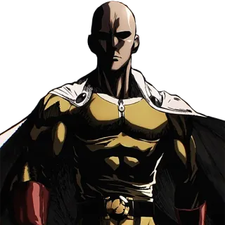 🤩 Saitama One-Punch Man Saitama, One-Punch Man, Anime, Héroe, Superhéroe, Manga, Calvo whatsapp sticker