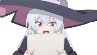 📰 Anime, Hexe, Hut, süß, Charakter, Mädchen telegram sticker