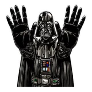 ✋ Darth Vader Star Wars Dark Vador, Star Wars, SF, Méchant, Personnage, Film, Fan Art telegram sticker