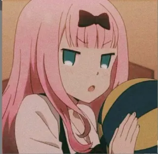 😘 Chika Fujiwara Kaguya-sama: Love Is War Аниме, Чика, Фудзивара, Кагуя-сама, Любовь это война, Мультфильм telegram sticker