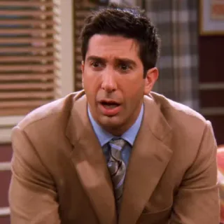 😵 Ross Geller Friends homme, acteur, série tv, personnage, Ross, David Schwimmer telegram sticker