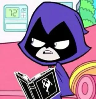 ✨ Raven Teen Titans cartoon, Teen Titans, Raven, superheld, animatie telegram sticker