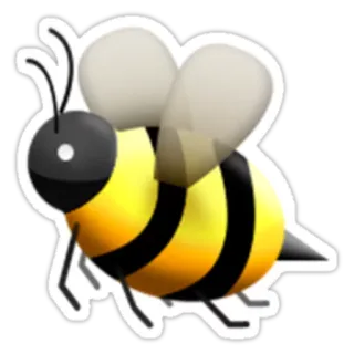 🐝 bee, insect, animal, yellow, black, sticker, flying, nature telegram sticker