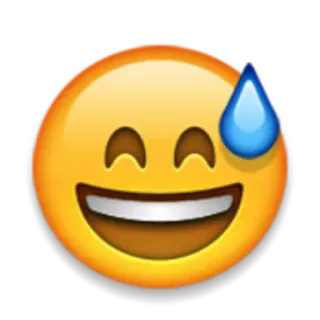 😅 emoji, face, sweat, nervous, anxious, emoticon telegram sticker