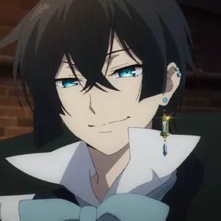 💎 anime, character, smiling, portrait, animation telegram sticker
