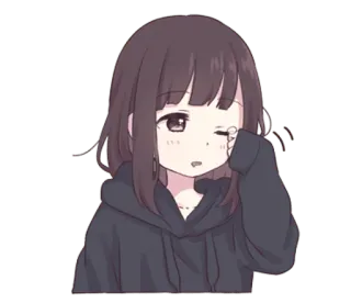 😴 Anime, Garota, Fofa, Desenho animado, Chibi, Mangá, Kawaii telegram sticker