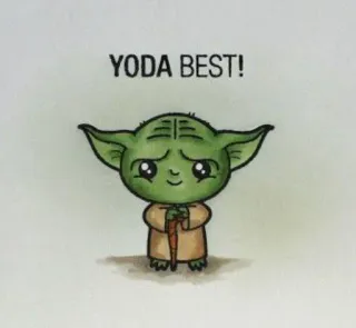 ❤️ Yoda YODA BEST! yoda, star wars, niedlich, cartoon whatsapp sticker