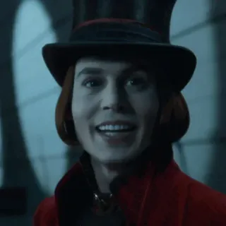 🎩 Willy Wonka Willy Wonka, Schokolade, Süßigkeiten, Hut, Lächeln telegram sticker