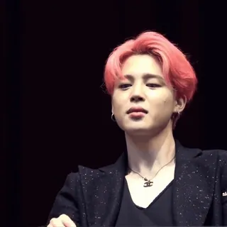 ๐ Jimin Jimin, BTS, K-pop, singer, performer, pink hair telegram sticker