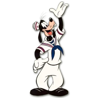 ⚓ Max Goof cartone animato, Disney, Goofy, personaggio, animazione, marinaio, salutando telegram sticker