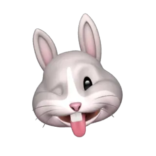 🐰 อิโมจิ, กระต่าย, กระต่าย, สัตว์, น่ารัก whatsapp sticker