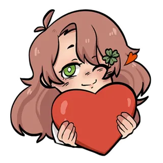 ❤️ อนิเมะ, หัวใจ, ผู้หญิง, น่ารัก, การ์ตูน, ความรัก, วันวาเลนไทน์, โคลเวอร์ telegram sticker