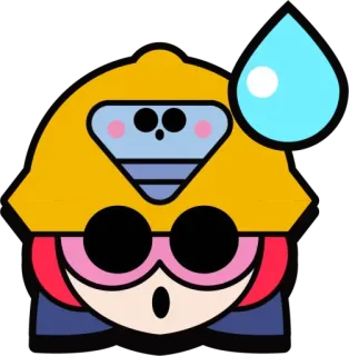 😅 brawl stars, nervoso, cartone animato, adesivo, gioco, sorpresa whatsapp sticker
