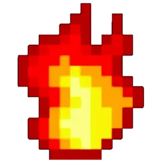 🌟 fire, pixel art, flame, burning, heat telegram sticker