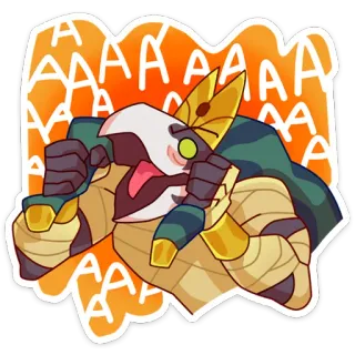 😲 AAAAAAA 尖叫, 恐怖, 恐惧, 尖叫声, 痛苦 whatsapp sticker