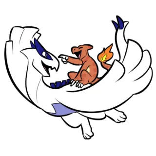 🦅 Charizard pokemon, charizard, lugia, cartoon, funny whatsapp sticker