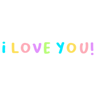 💗 I LOVE YOU! amore, affetto, messaggio, testo, ti amo whatsapp sticker