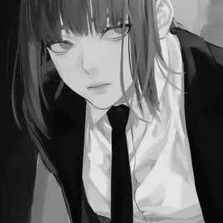 😒 อนิเมะ, มังงะ, ภาพเหมือน, ผู้หญิง, ผู้หญิง, Chainsaw Man telegram sticker