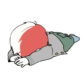 😴 Shoto Todoroki My Hero Academia Anime, Karakter, Sedih, Berbaring, Shoto Todoroki, My Hero Academia whatsapp sticker