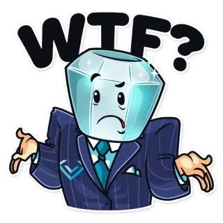 😅 WTF? diamante, traje, confundido, pregunta, expresión whatsapp sticker