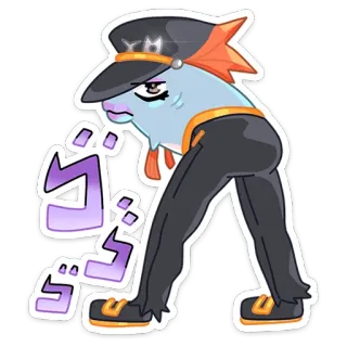 Реверсивная русалка :: @stickroom telegram stickers