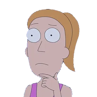 🤔 Summer Smith Rick and Morty dibujos animados, animado, serie de TV, Adult Swim telegram sticker