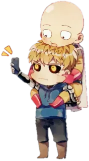😃 Saitama One Punch Man Аниме, Ванпанчмен, Сайтама, Геноцид whatsapp sticker