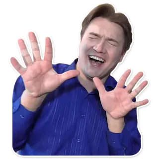 🙌 homem, rindo, animado, feliz, alegre telegram sticker
