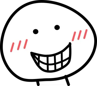 😀 smile, face, happy, cartoon, character, funny whatsapp sticker